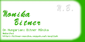 monika bitner business card